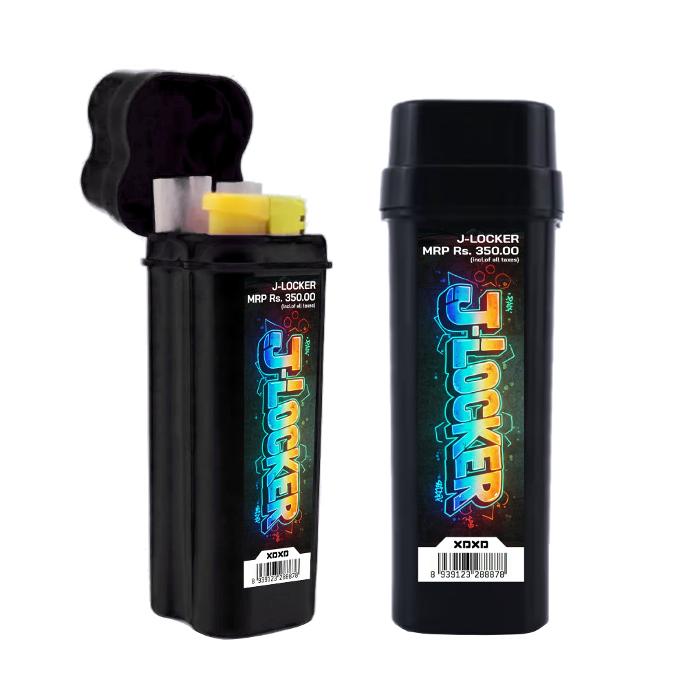 J-Locker Cigarette/Joint Holder with Separate Lighter Compartment (Black)